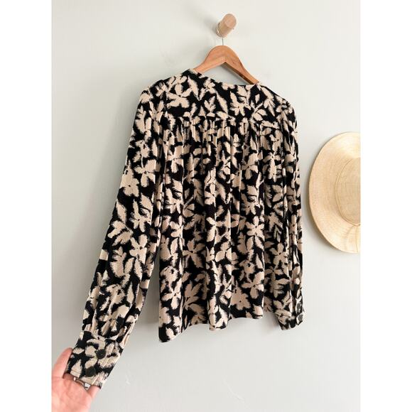 Sézane | Sezane | Linon Blouse in Black & White | Sz 34 / US Sz 2 - Picture 11 of 11